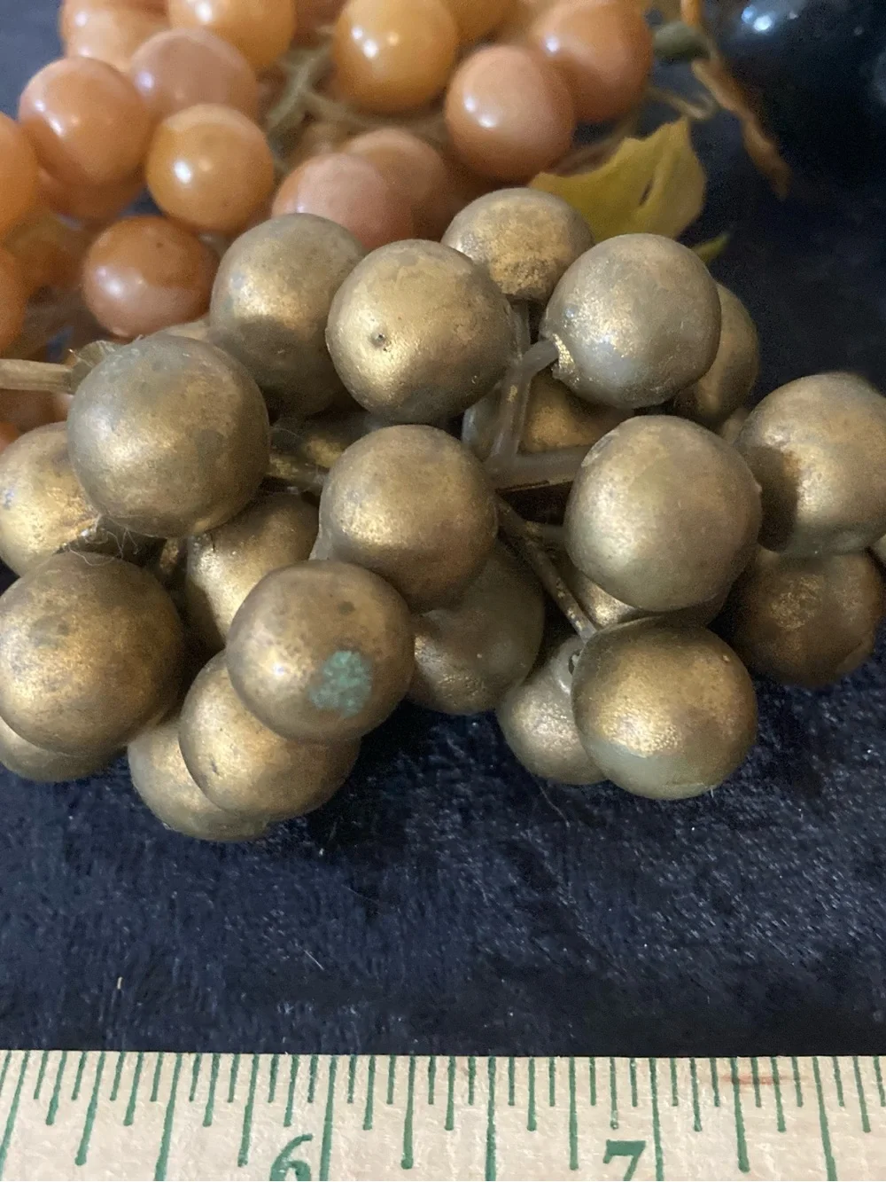 Decorative Grape Clusters Bowl Filler 70s Fake Fruit Accents Vintage